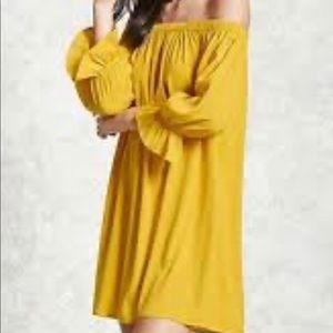 Off the shoulder swing dress